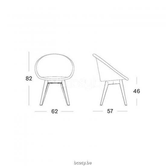 Vincent Sheppard Vincent Sheppard Joe Dining Chair Natural Oak Wood frame Walnut Lloyd Loom.