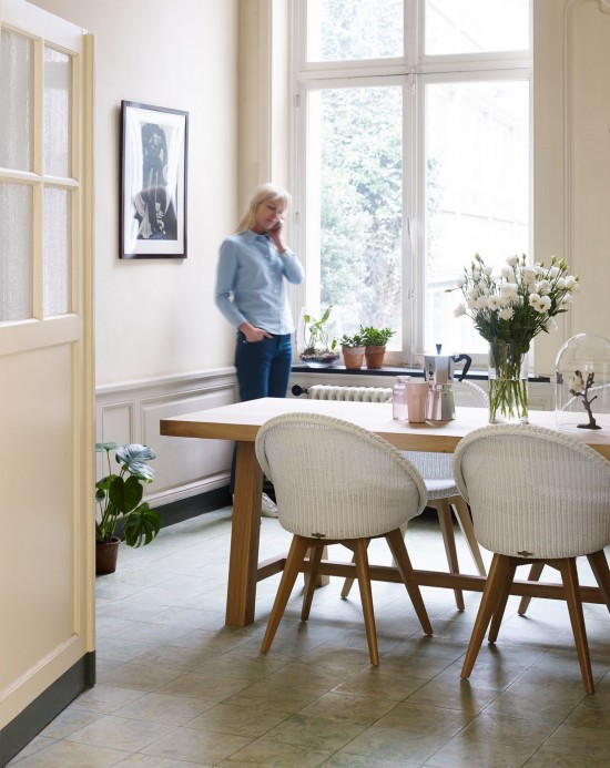 Vincent Sheppard JOE Esstischstuhl Joe Stuhl Rahmen aus Eiche Natur Holz Schnee Lloyd Loom.