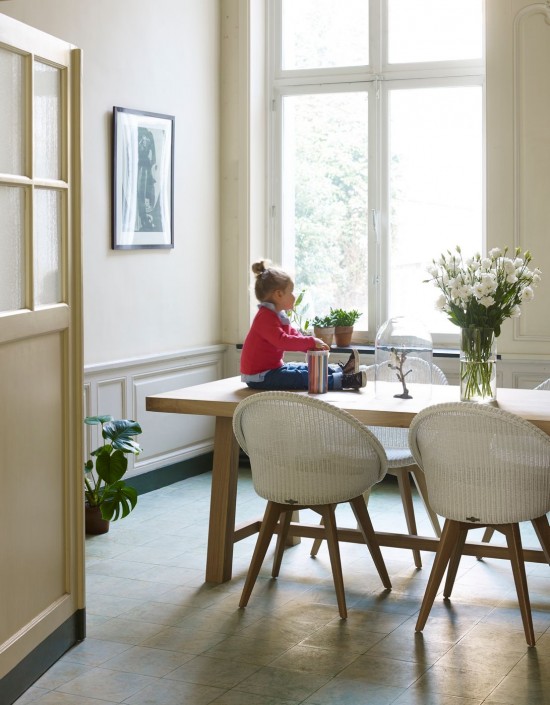 Vincent Sheppard Joe stuhl stuehle Rahmen aus Eiche Natur Holz Reines Weiß Lloyd Loom.