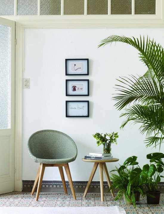 Vincent Sheppard Chaise Joe base chêne Joe Chaise Cadre en Bois Chêne naturel Lloyd Loom Galet.