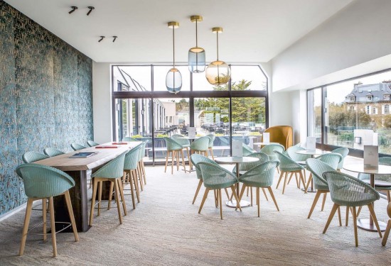 Vincent Sheppard JOE Chaise Joe Chaise Cadre en Bois Chêne naturel Lloyd Loom Aqua.