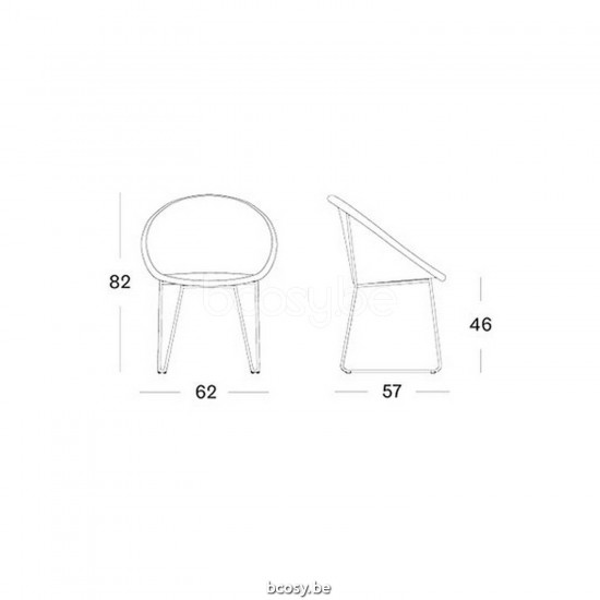 Vincent Sheppard Vincent Sheppard Joe Dining Chair Black Powder Coated Steel Sled frame Aqua Lloyd Loom.