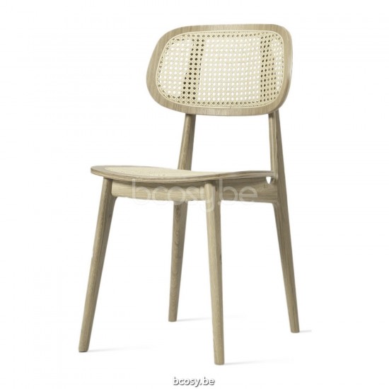 Vincent Sheppard Titus Stoel Natuur vernis Eiken frame Rieten zitting.