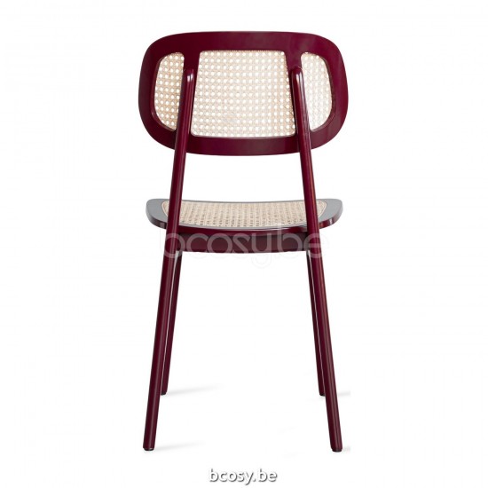 Vincent Sheppard Titus Stuhl natur Titus Stuhl Rahmen aus Burgunderrot Buche Korbgeflechtsitz.