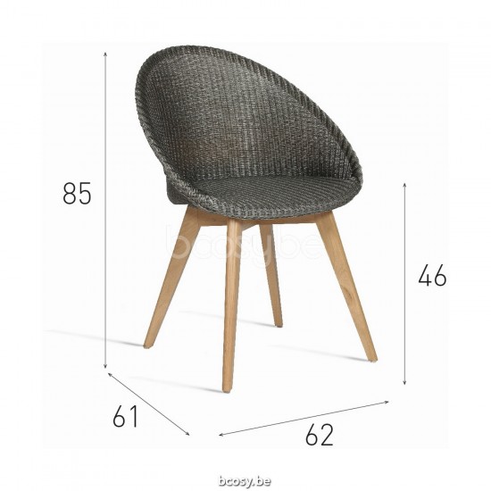 Vincent Sheppard Vincent Sheppard Jack Dining Chair Natural Oak Wood frame Dusty Coral Lloyd Loom.