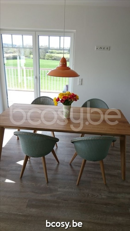 Vincent Sheppard Jack Stuhl Eiche Basis Jack Stuhl Rahmen aus Eiche Natur Holz Dusty Grün Lloyd Loom.