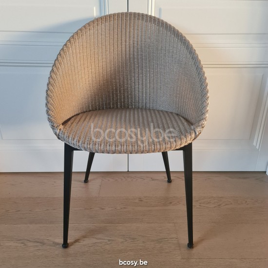 Vincent Sheppard Jack Stoel Zwart Gepoedercoat Stalen X frame Nacré Lloyd Loom.