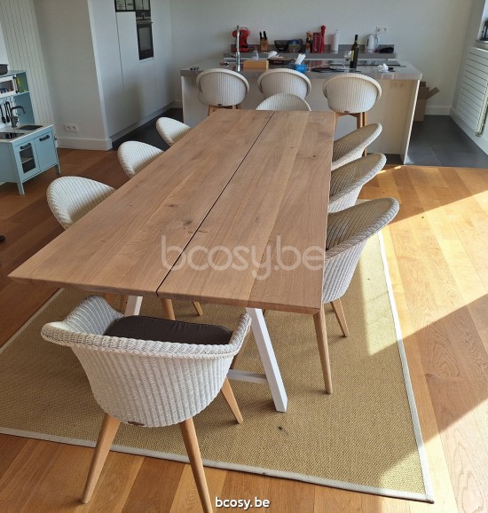 Vincent Sheppard Chaise Avril base chêne Avril Chaise cadre en Bois Chêne naturel Lloyd Loom Neige.