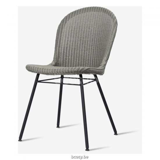 Vincent Sheppard Yann Chaise Cadre en Acier A Revêtement en poudre noir Lloyd Loom Galet.