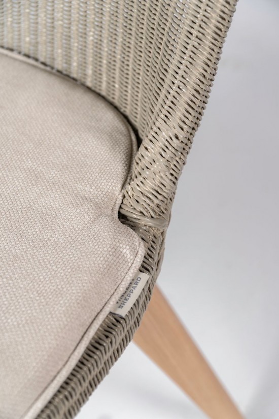 Vincent Sheppard Yann Chaise Cadre en Bois Chêne naturel Lloyd Loom Galet.