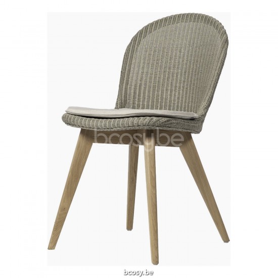 Vincent Sheppard Yann Chaise Cadre en Bois Chêne naturel Lloyd Loom Galet.