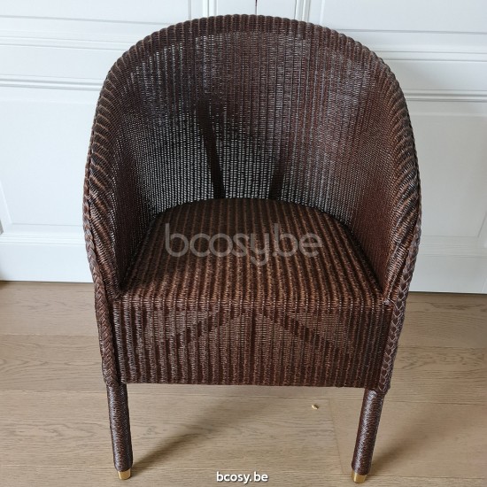 Vincent Sheppard Chester fauteuils chaises avec accoudoirs Lloyd Loom Wengé.