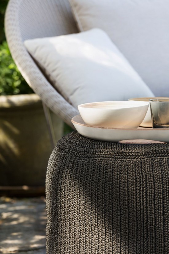 Vincent Sheppard Otto Pouf Cordon Crocheté Taupe Polypropylène.