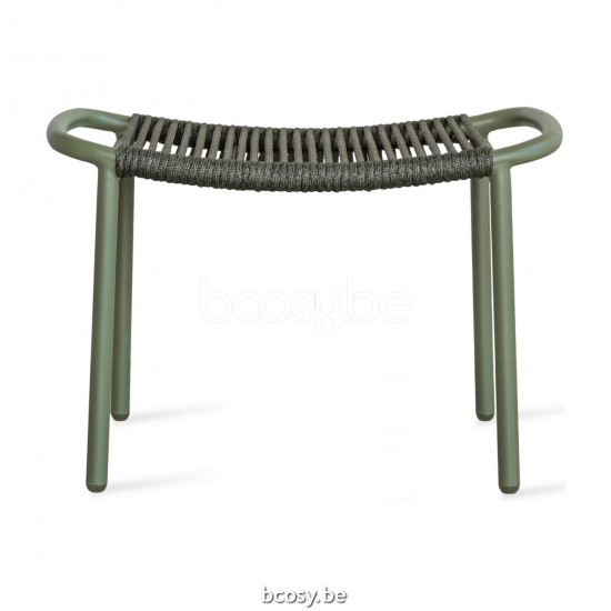 Vincent Sheppard Ribbon Repose-pieds Cadre en Aluminium Mousse Corde Vert foncé Polypropylène.