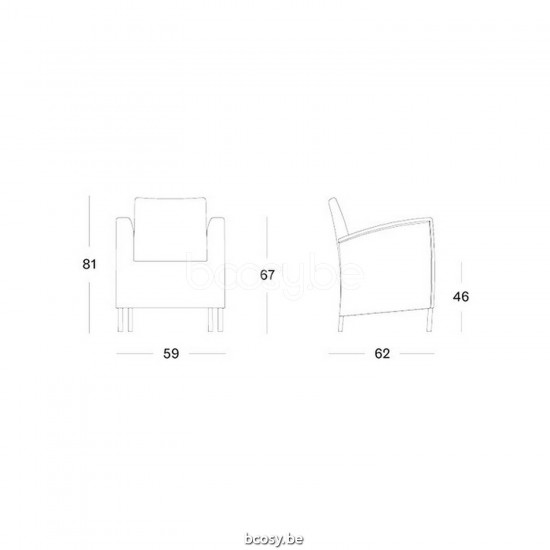 Vincent Sheppard Vincent Sheppard Safi Lounge Chair Old Lace Wicker Polyethylene.
