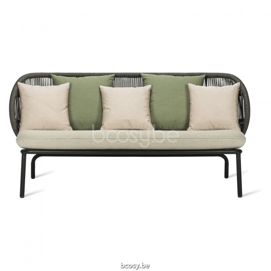 Vincent Sheppard Kodo Lounge Sofa Fossil Grey Aluminium frame Fossil Grey Touw Polypropyleen.