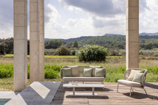 Vincent Sheppard Kodo Canapé de salon Cadre en Aluminium Blanc dune Corde Blanc dune Polypropylène.