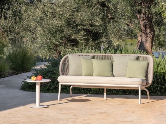 Vincent Sheppard Kodo Canapé de salon Cadre en Aluminium Blanc dune Corde Blanc dune Polypropylène.