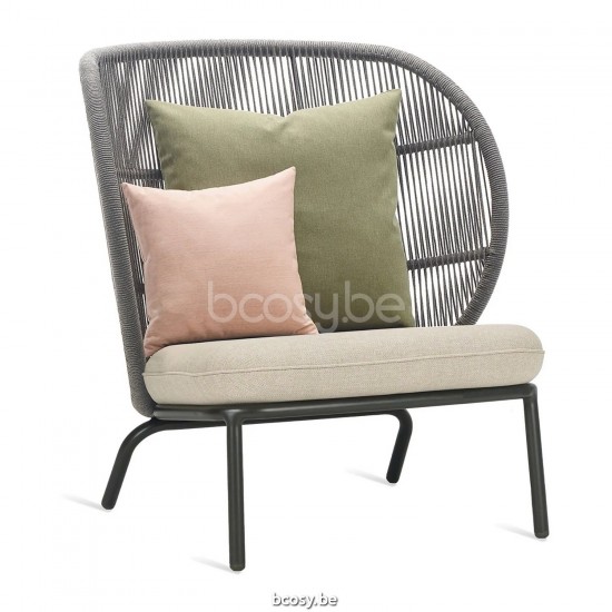 Vincent Sheppard KODO Cocoon - Set Carbon Beige Kodo Cocon Cadre en Aluminium Gris fossile Corde Gris fossile Polypropylène.