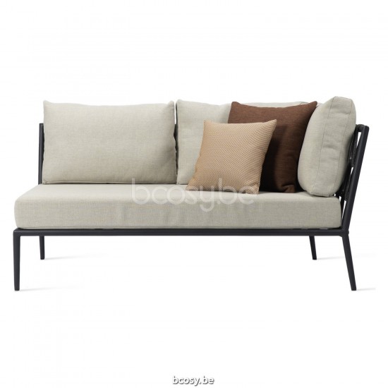 Vincent Sheppard Leo Modulaire hoek links Lava Aluminium frame Lava Touw Acryl.