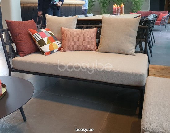 Vincent Sheppard Leo Modulaire Lounge hoekelementen Lava Aluminium frame Lava Touw Acryl.