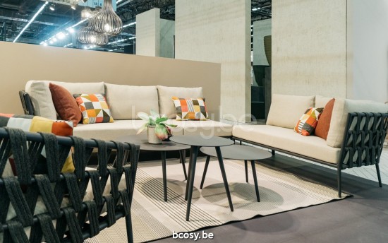 Vincent Sheppard Leo Modulare Mitte Rahmen aus Lava Aluminium Lava Seil Acryl.