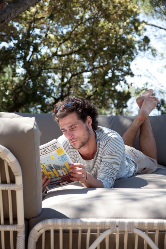 Vincent Sheppard Lucy Modulare Mitte Off-white Flechtwerk Polyethylen.