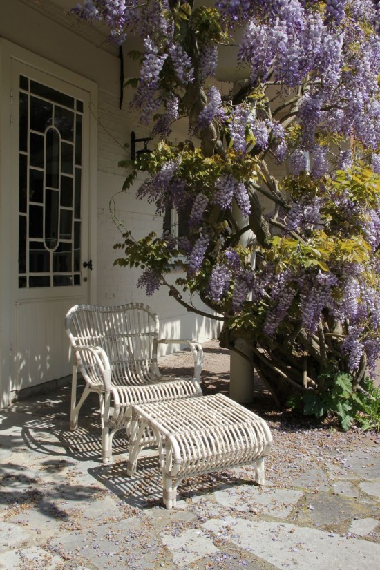 Vincent Sheppard Lucy Repose-pieds Cordon en osier Blanc cassé Polyéthylène.