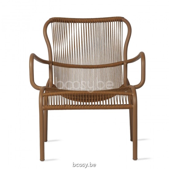 Vincent Sheppard Loop Loungesets 1zit Terracotta Aluminium frame Terracotta Gehaakte Koord Polypropyleen.