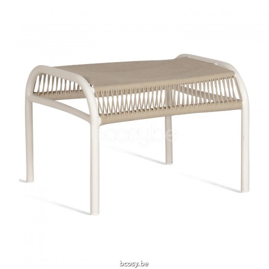 Vincent Sheppard Loop Repose-pieds Cadre en Aluminium Blanc dune Corde Blanc dune Polypropylène.