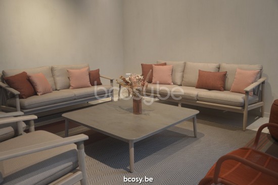 Vincent Sheppard David Loungesets 3zit Verouderd Teak Houten frame Grijs Touw Polypropyleen.