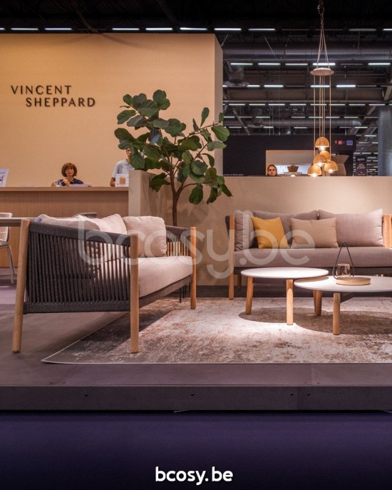 Vincent Sheppard Lento Loungesofa 2.5s Onbehandeld teakhout frame.