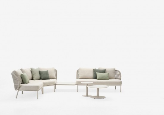 Vincent Sheppard KODO Stuhl - Dune White Kodo Modular 1 Sitzer Rechts Rahmen aus Dune Weiß Aluminium Dune Weiß Seil Polypropylen.