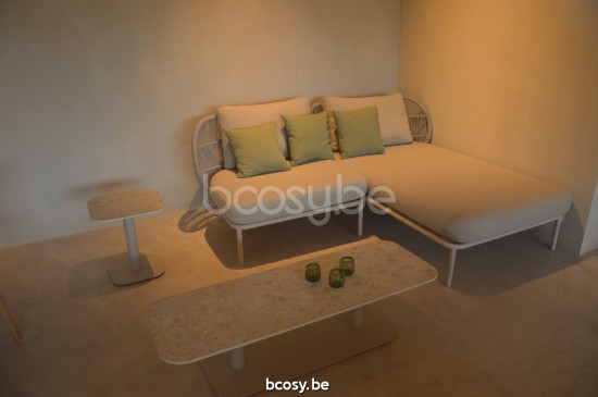 Vincent Sheppard KODO Stuhl - Dune White Kodo Modulare Chaiselongue rechts Rahmen aus Dune Weiß Aluminium Dune Weiß Seil Polypropylen.