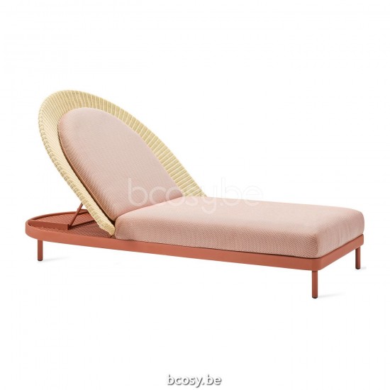 Vincent Sheppard Wicked Bain de soleil Cadre en Aluminium Terre cuite Tressage Naturel Polyéthylène.