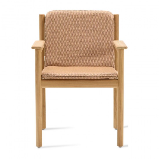 Vincent Sheppard Oda Chaise Cadre en Teck non traité Bande De Tissu Flax Polypropylène.