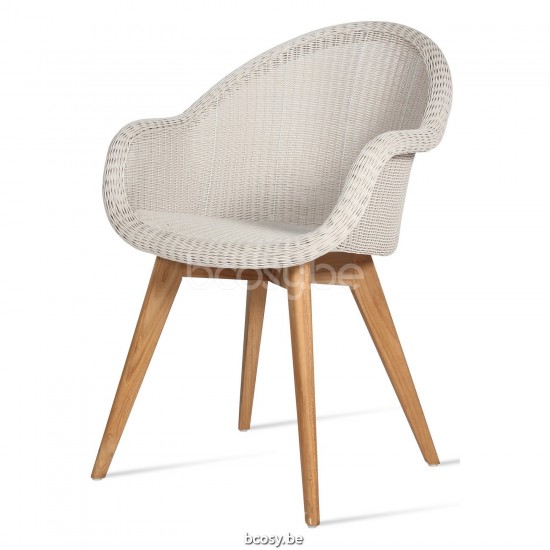 Vincent Sheppard Edgard Stoel Onbehandeld teakhout frame Old Lace Wicker Polyethyleen.