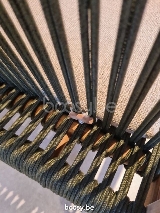 Vincent Sheppard Frida Aussen gartenstuhl gartenstuehle Rahmen aus Dunkelgrün Seil Polypropylen.