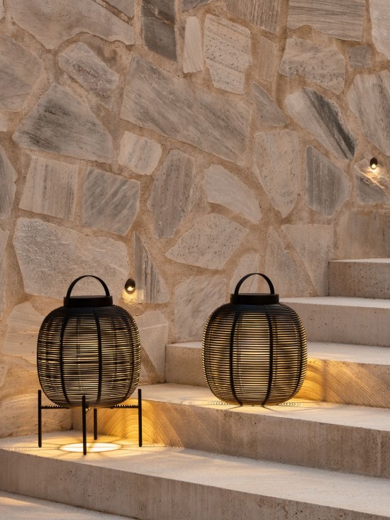 Vincent Sheppard Tika Floor lights Standing Floorlamps Black Wicker-rope Polyethylene.