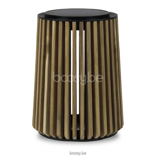 Vincent Sheppard Maya Lamp Klein Zwart Aluminium frame Onbehandeld teakhout.