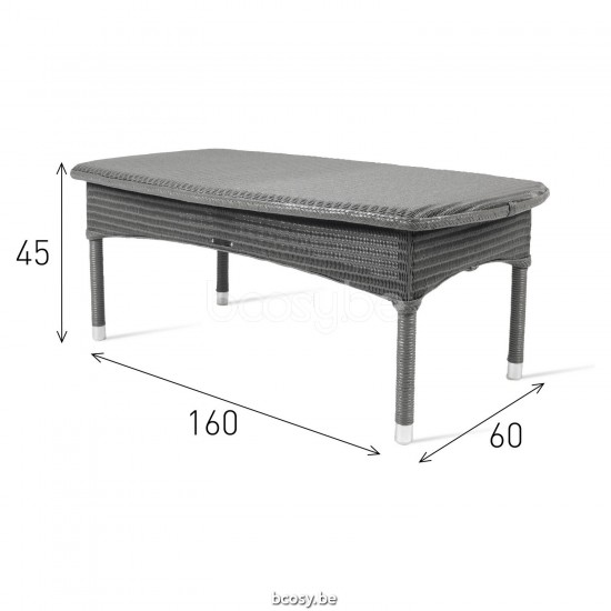 Vincent Sheppard Vincent Sheppard Dovile Garden Coffee Table 106x60 Taupe Lloyd Loom.