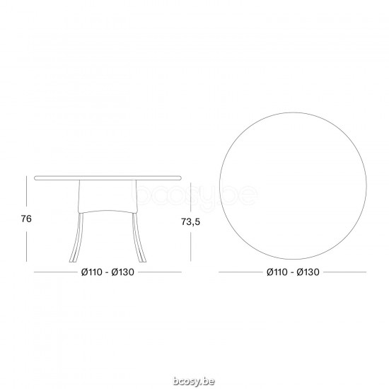 Vincent Sheppard Vincent Sheppard Nimes Round Garden Dining Table Round Pure White Lloyd Loom.
