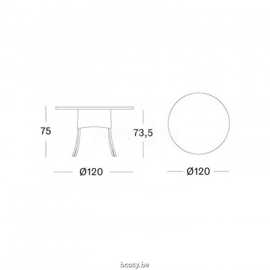 Vincent Sheppard Vincent Sheppard Safi Round Garden Dining Table Round Old Lace Wicker Polyethylene.