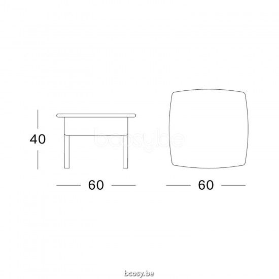 Vincent Sheppard Dovile Table d'appoint de jardin Lloyd Loom Gris Quartz.