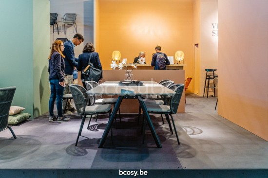 Vincent Sheppard Kodo tables de jardin Cadre en Aluminium Gris fossile 210x100.