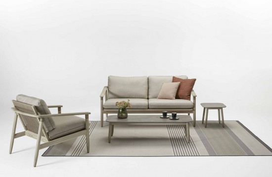 Vincent Sheppard DAVID Beistelltisch David Garten Beistelltisch 41x41 Rahmen aus Gealtert Teakholz.