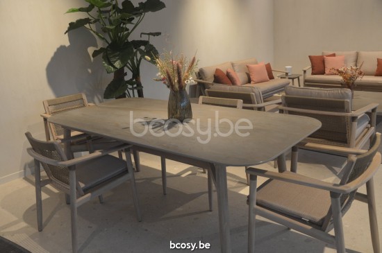 Vincent Sheppard David Tuintafel 210x100 Verouderd Teak Houten frame.