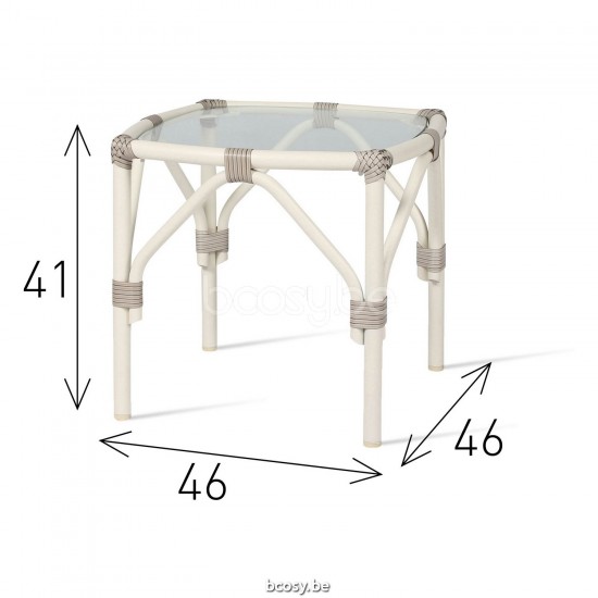 Vincent Sheppard Vincent Sheppard Lucy Garden Side Table Off White Wicker-rope Polyethylene.