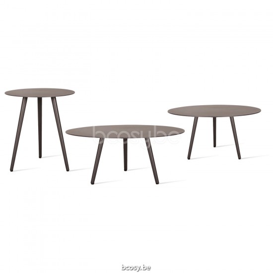 Vincent Sheppard Leo Rond Table d'appoint ronde de jardin Cadre en Aluminium Lave.