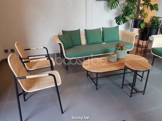 Vincent Sheppard Wicked Tables d'appoint de jardin Cadre en Aluminium Noir Round.